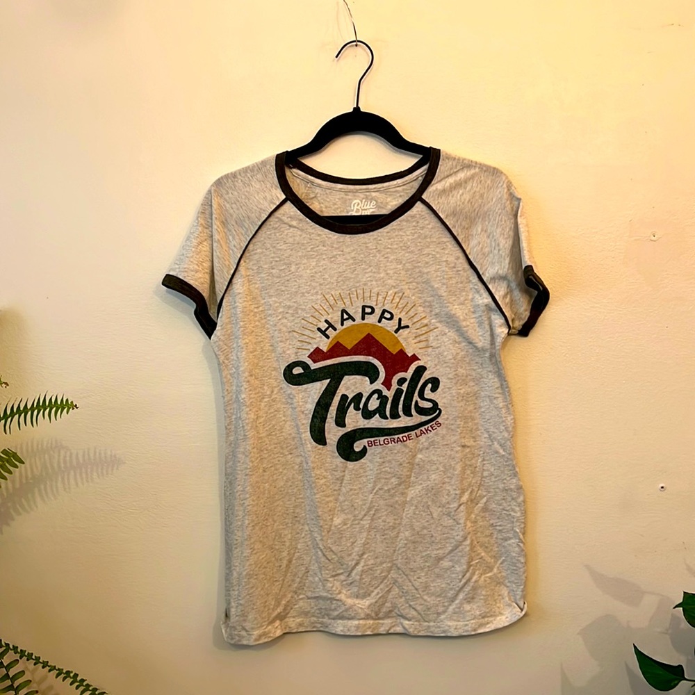 Grey & Green Hiking Tee